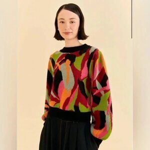 FARM Rio Multicolor Abstract Women's Sweater